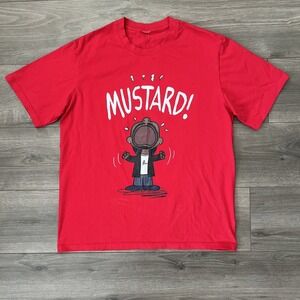Kendrick Lamar Mustard Not Like Us T Shirt Mens L Red Short Sleeve